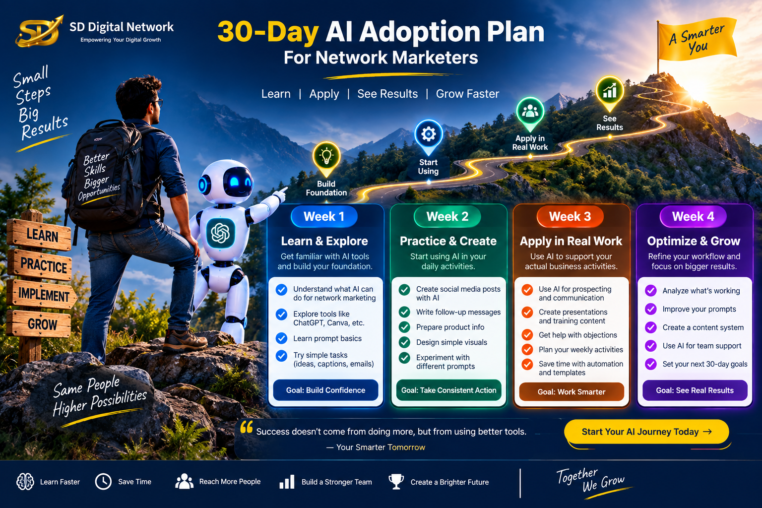 30-day AI adoption roadmap for network marketers