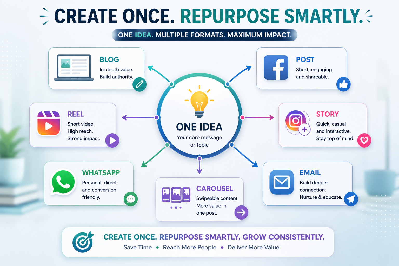 Content Repurposing — One Idea into Multiple Content Formats
